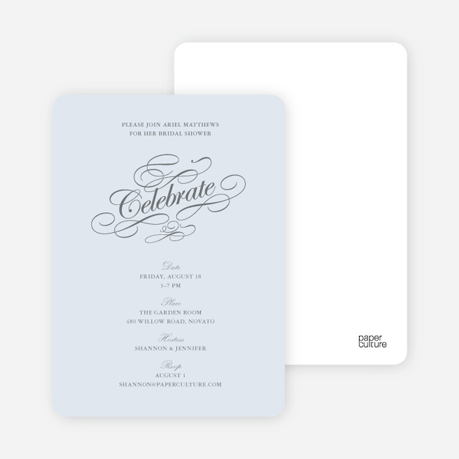 Celebrate: Bridal Shower Invitations - Glacier
