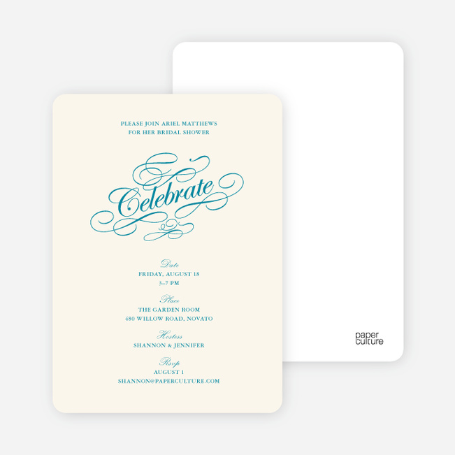 Celebrate: Bridal Shower Invitations - Seashell