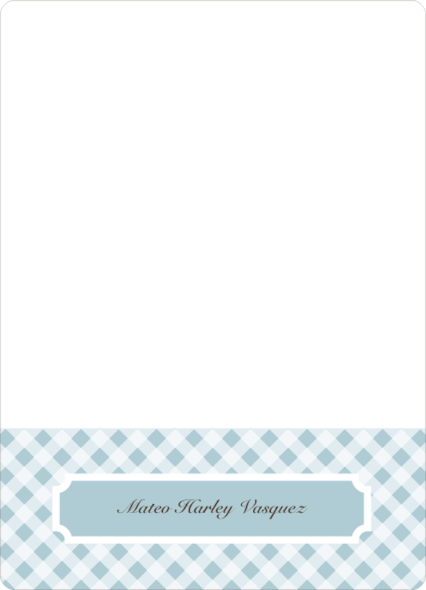 Gingham Stationery - Front