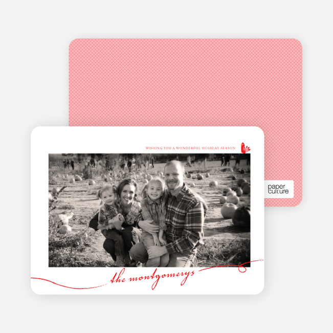 Photo Frame Holiday Photo Cards - Tomato Red