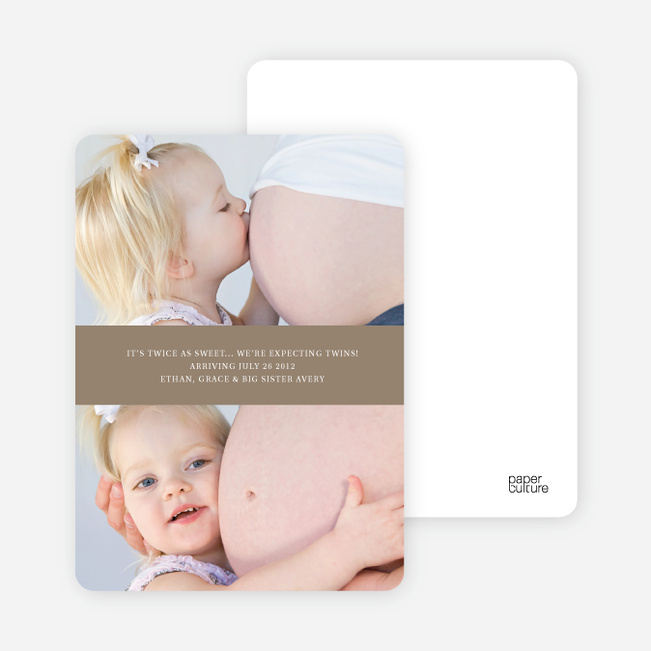 Photo Sandwich Pregnancy Cards - Coffee Donut