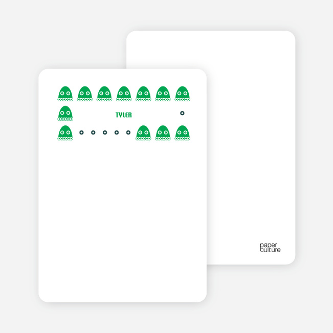 Stationery: ‘Creepy Creatures’ cards. - Forest Green