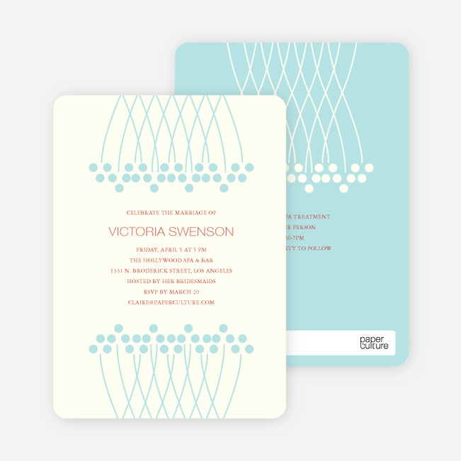 Unique Bridal Shower Invitations - Aquamarine