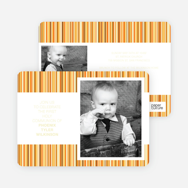 Modern, Photo Holy Communion Invitations - Red