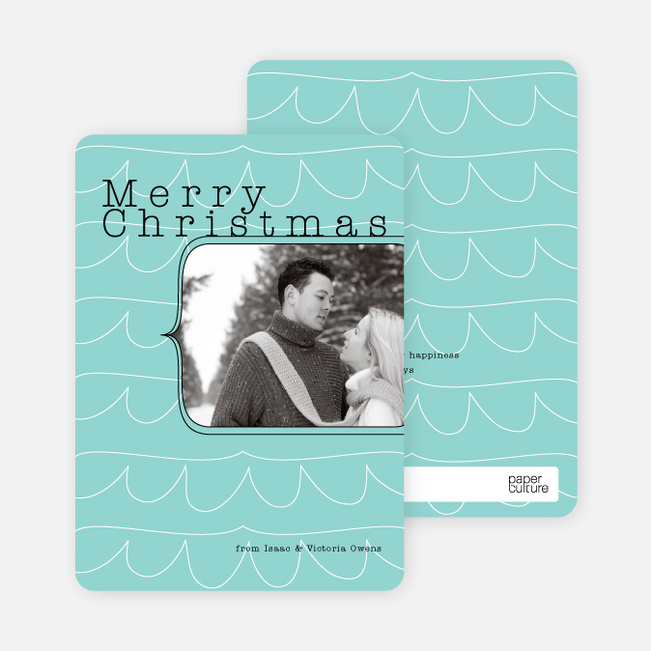 Abstract Christmas Tree Card - Aquarmarine