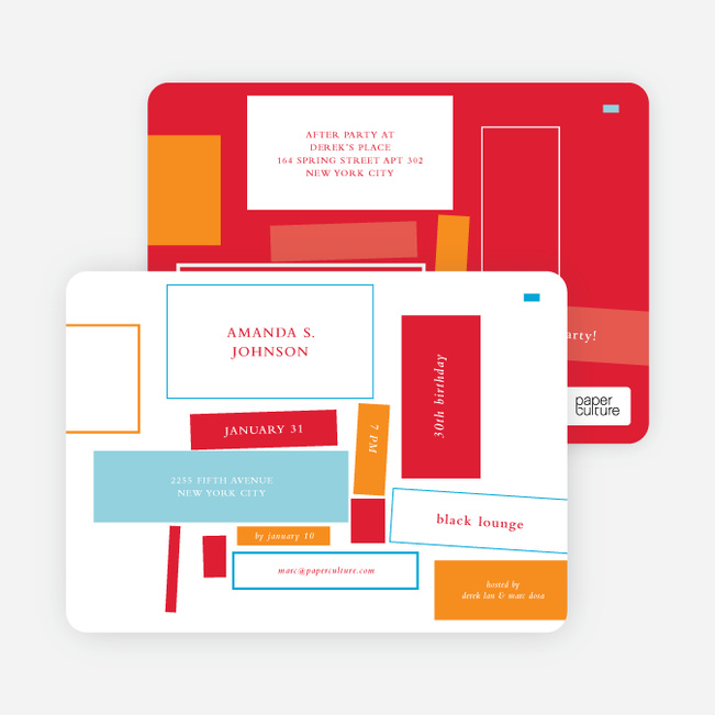 Block Party Invitations - Multi