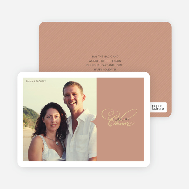 Chic Holiday Cheer – Modern and Sophisticated Holiday Photo Card - Terra Cotta