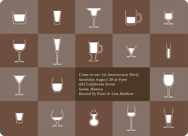Party Glasses – the Ultimate Party Invitations - Chocolate