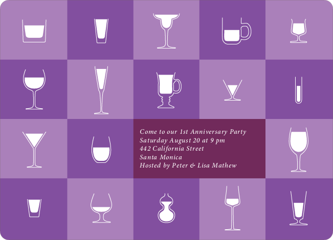 Party Glasses – the Ultimate Party Invitations - Amethyst