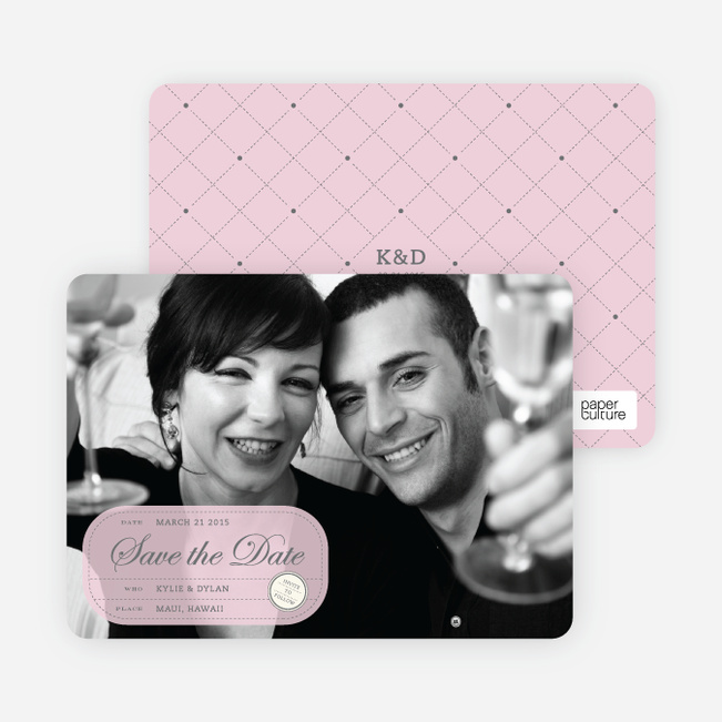 Modern Classic Save the Date Photo Cards - Wisteria