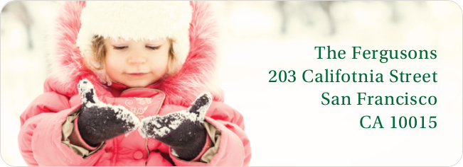 Full Photo Label Custom Address Labels - Green
