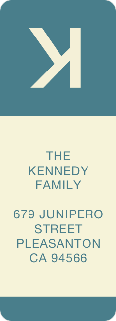 Helvetica Wrap Custom Address Labels - Blue