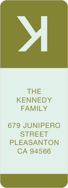 Helvetica Wrap Custom Address Labels - Green