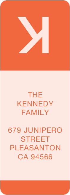 Helvetica Wrap Custom Address Labels - Orange
