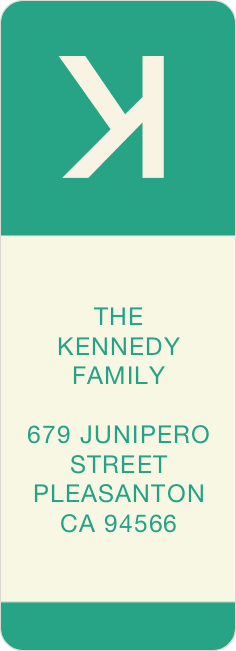 Helvetica Wrap Custom Address Labels - Blue