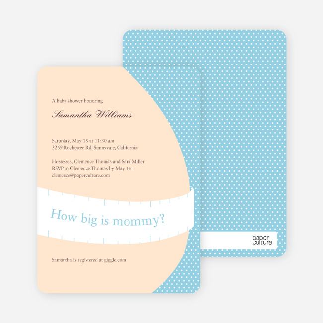The Bump Baby Shower Invitations - Baby Blue