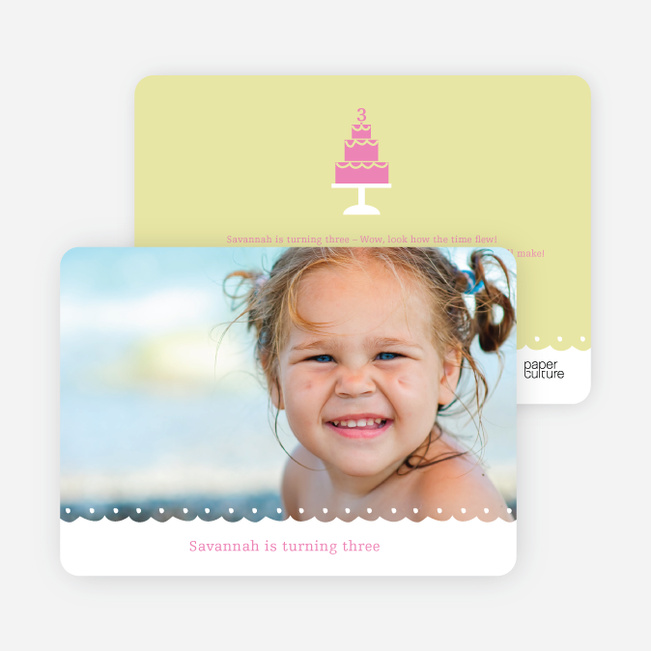 Birthday Cake Party Invitation - Meringue