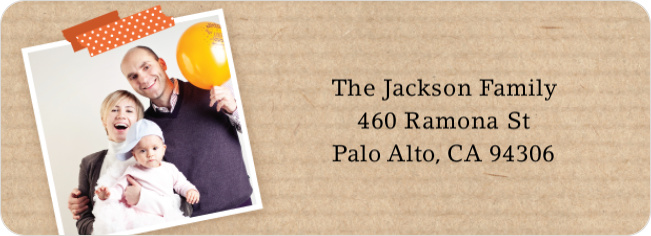 Photo Note Personalized Address Labels - Orange