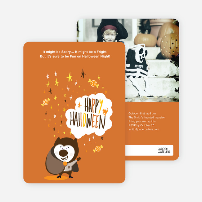 Magical Costume Party Halloween Invitations - Dull Orange
