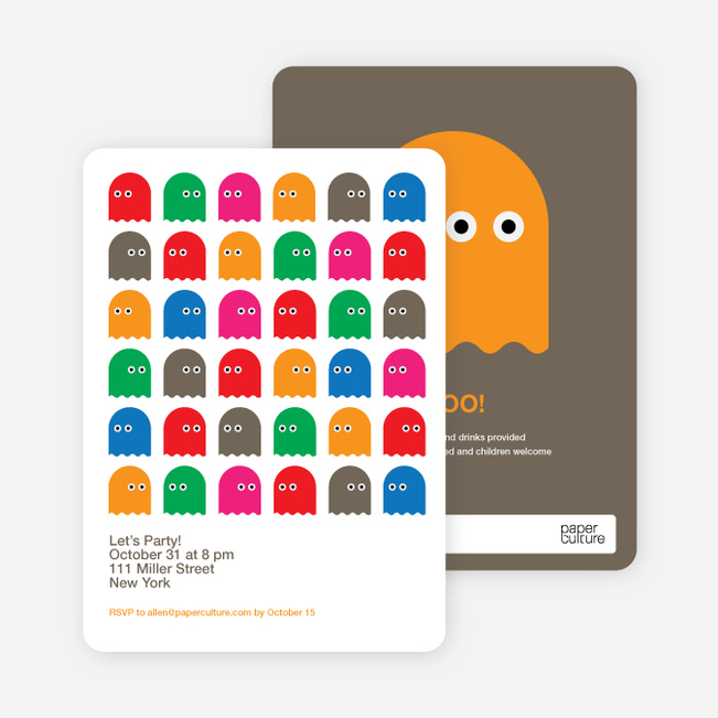 Not so Scary Ghost Halloween Invitations - Multi