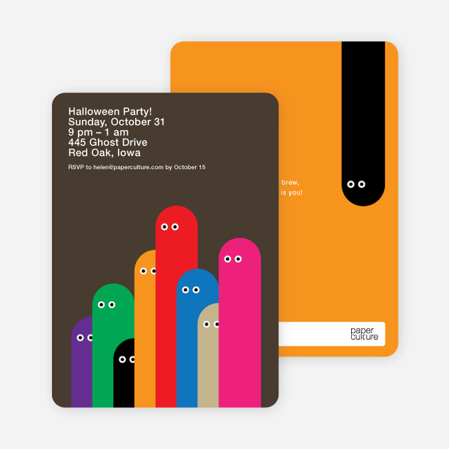 Mysterious Eyes Halloween Party Invites - Mutli