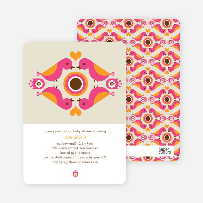 Parental Love Baby Shower Invitation - Bright Pink