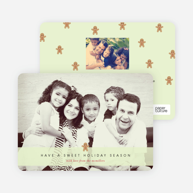 Gingerbread Man Holiday Cards - Yellow Gingerbread Holidays - Yellow