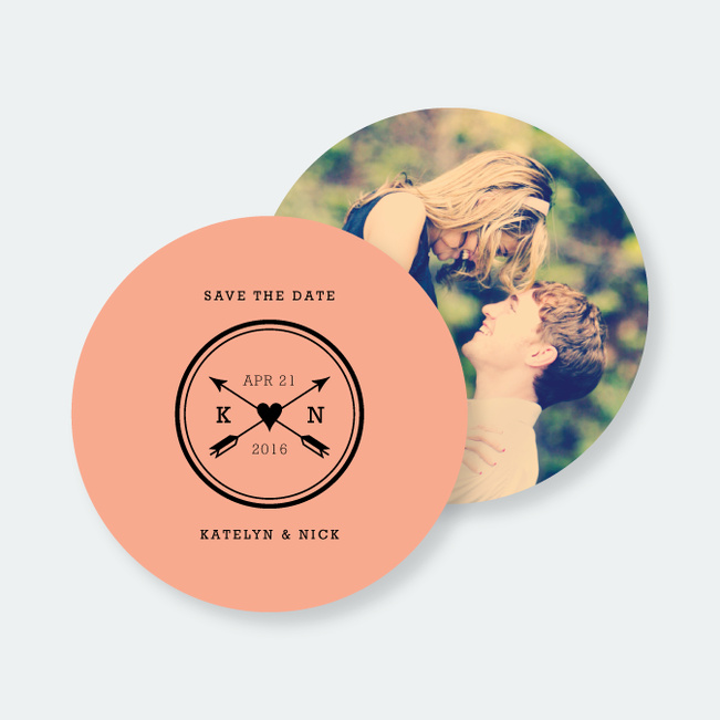 Shot Through the Heart Wedding Coasters - Black