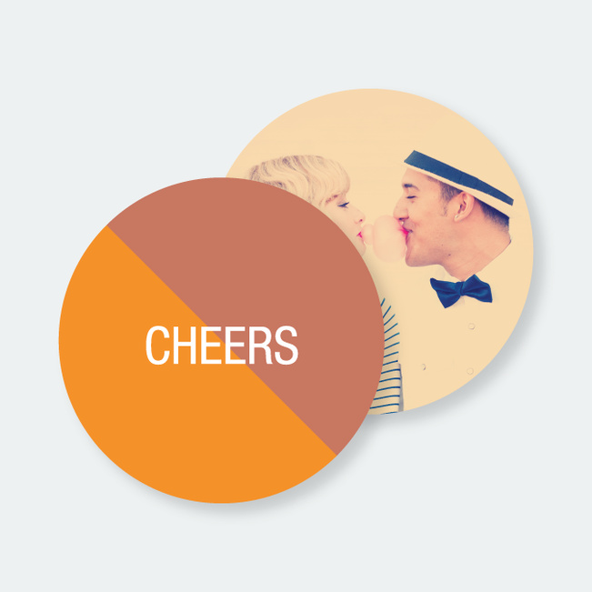 Personalized Coaster Word Games - Orange
