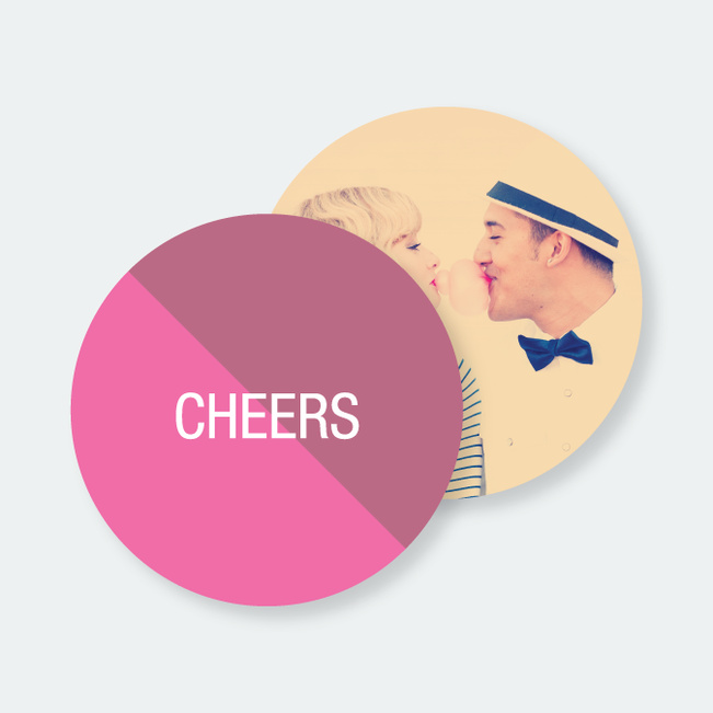 Personalized Coaster Word Games - Pink