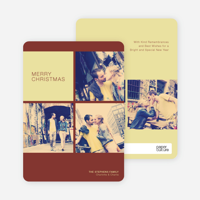 Photobooth Holiday Photo Cards - Straw