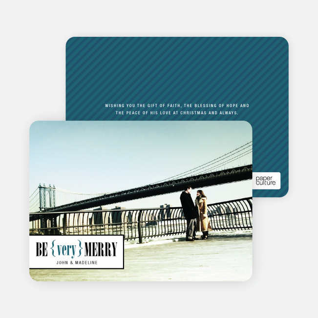 Be Very Merry Christmas Cards - Blue