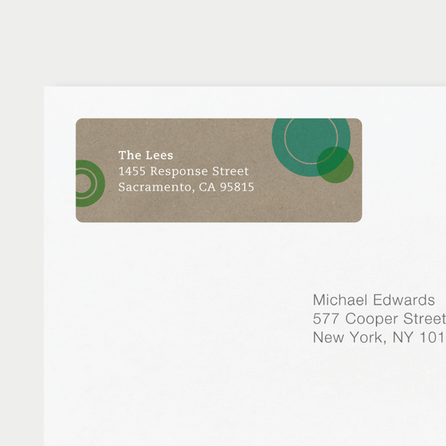 Circles Address Labels - Green