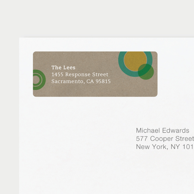 Circles Address Labels - Orange