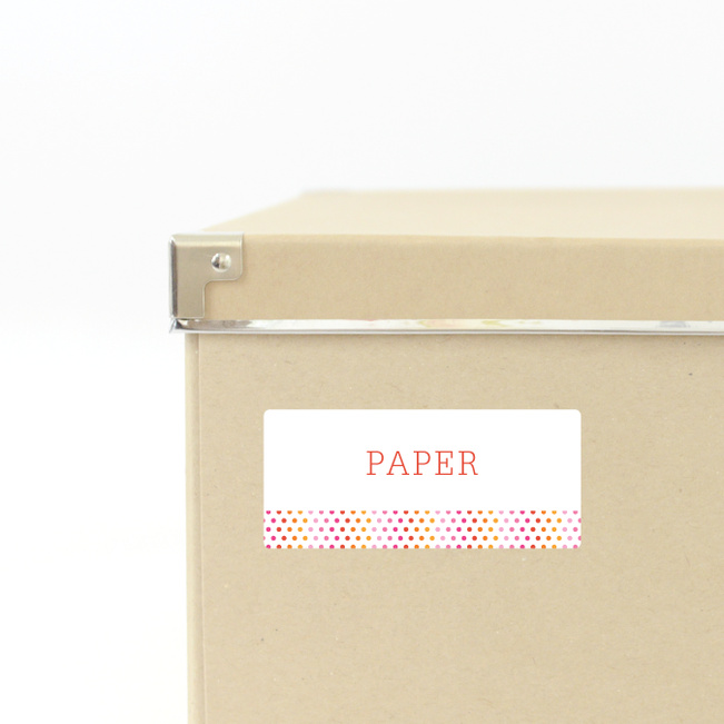 Dot Pattern Storage Labels - Pink