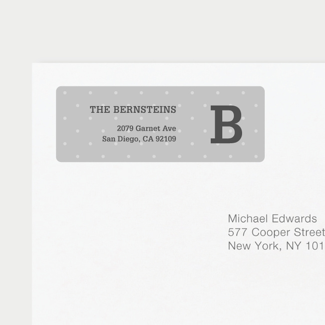 Eco Friendly Dot Pattern Return Address Labels - Blue