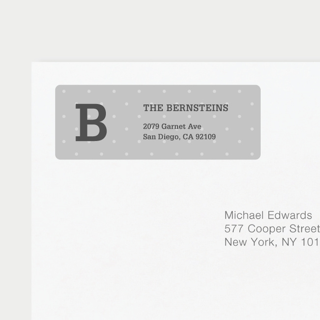 Eco Friendly Dot Pattern Return Address Labels - Blue