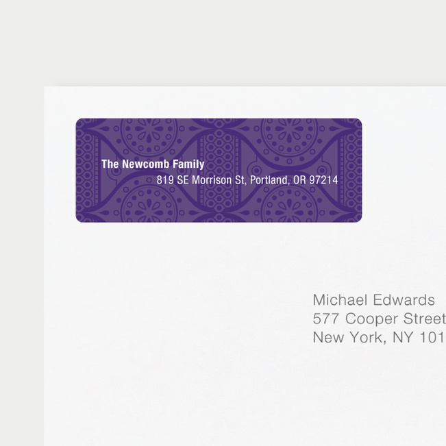Ice Caps Address Labels - Purple