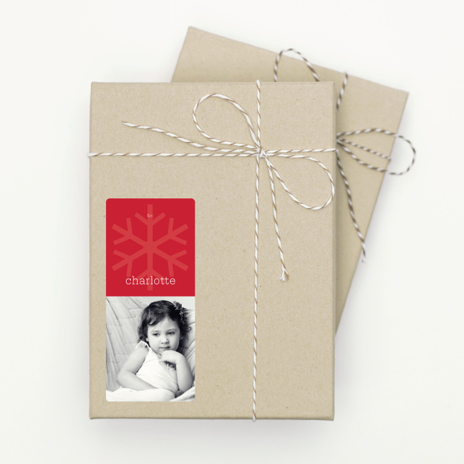 Photo Snowflake - Red
