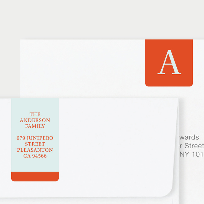 Serif Photo Wrap Custom Address Labels - Orange