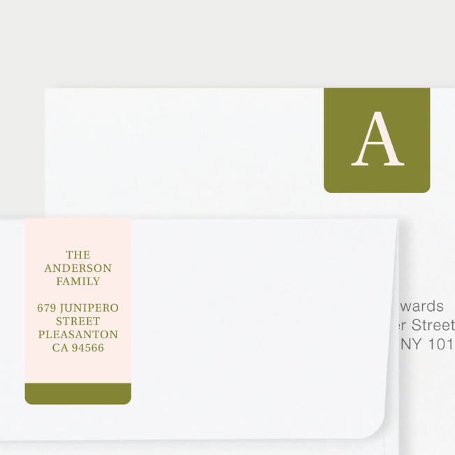 Serif Photo Wrap Custom Address Labels - Green