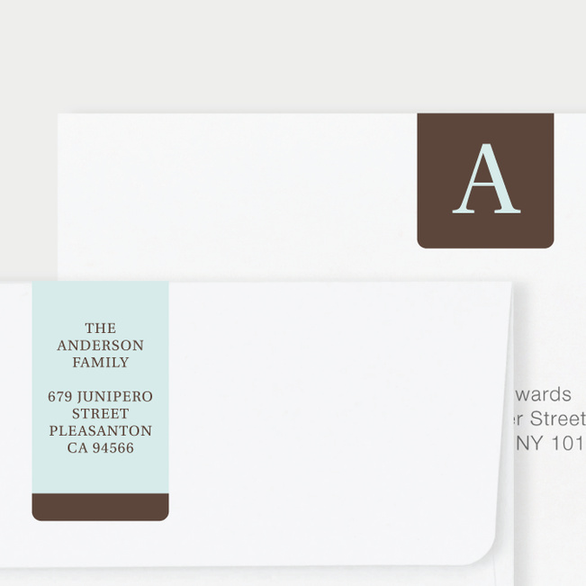 Serif Photo Wrap Custom Address Labels - Brown