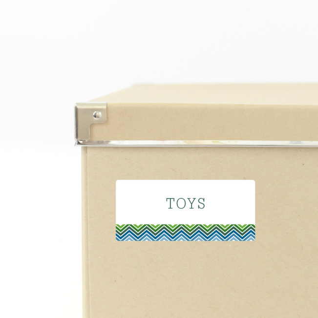 Zig Zag Storage Labels - Green