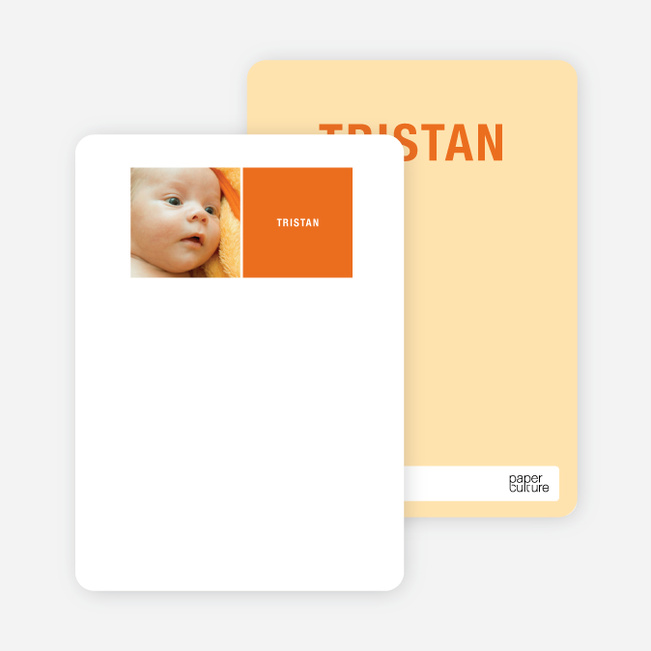 All Square Personalized Photo Note Cards - Cantaloupe