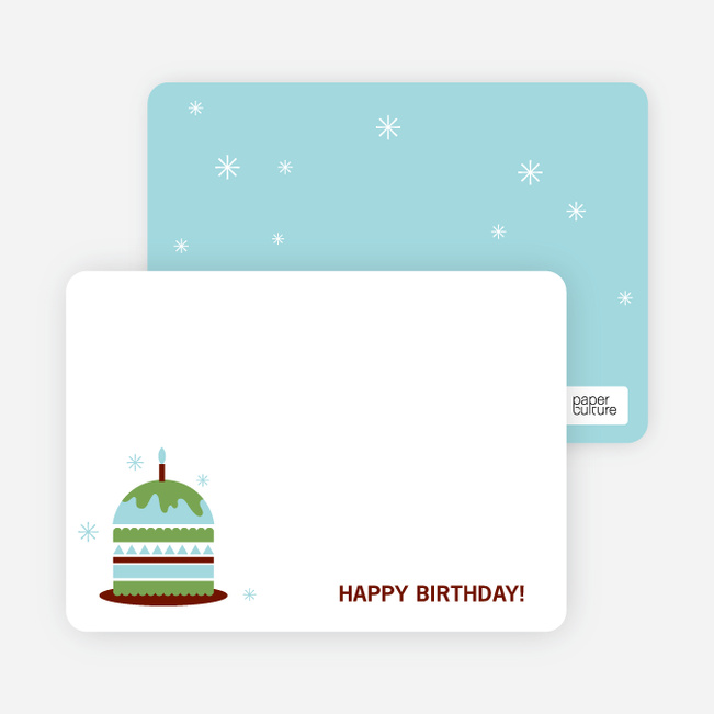 Stationery: ‘Modern Birthday Cake Invitation’ cards. - Apple Green