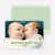 Cradle Talk Twin Photo Birth Announcements - Apple Green