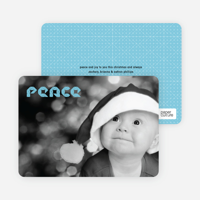 Modern Peace Photo Cards - Powder Blue