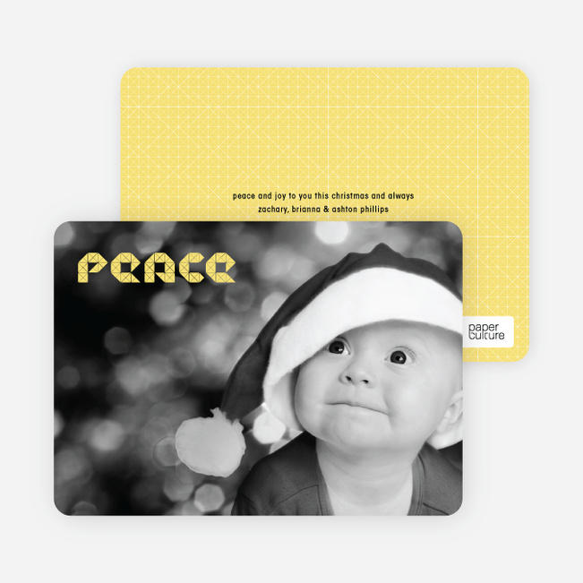 Modern Peace Photo Cards - Taupe Yellow