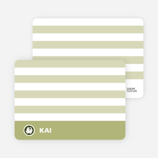 Notecards for the ‘Tiger Seal Birth Announcement’ cards. - Bamboo