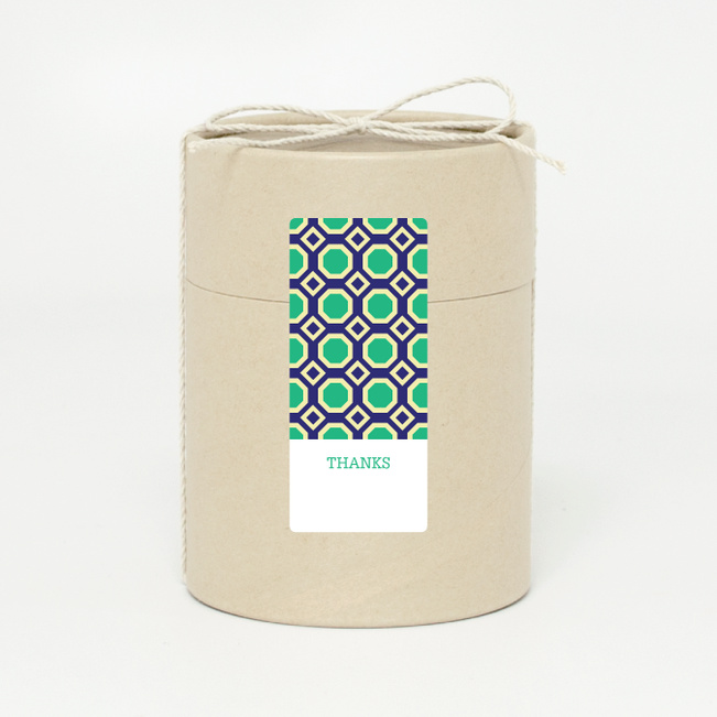 Pattern Chic Gift Tags and Stickers - Green